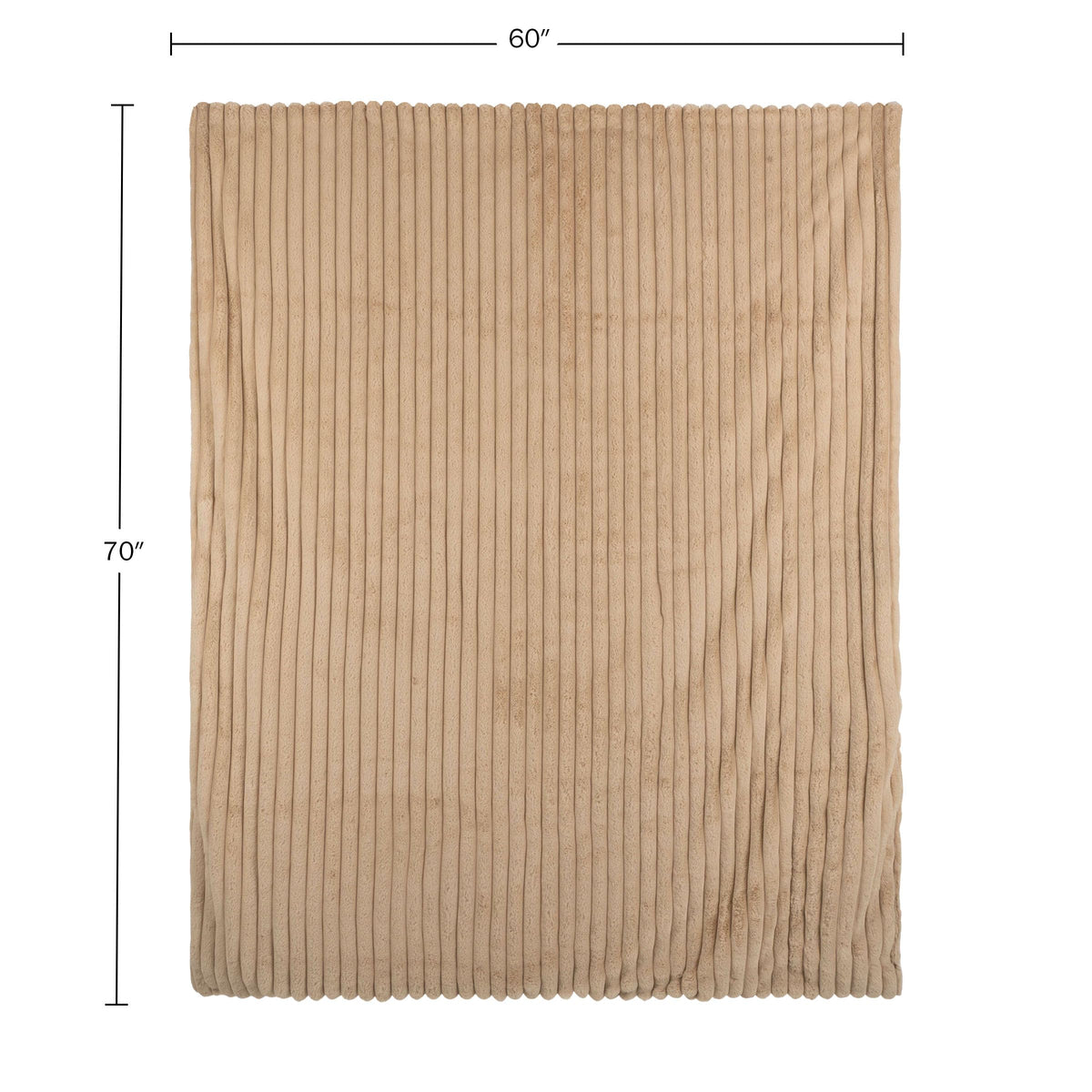 Lavish Home Faux Fur Throw Blanket - 60x70-Inch Twin Blanket for Couch, Bed, or Chair - Soft Throw with Plush Faux Rabbit Fur and Warm Sherpa for Living Room, Bedroom, and Home Decor (Taupe)