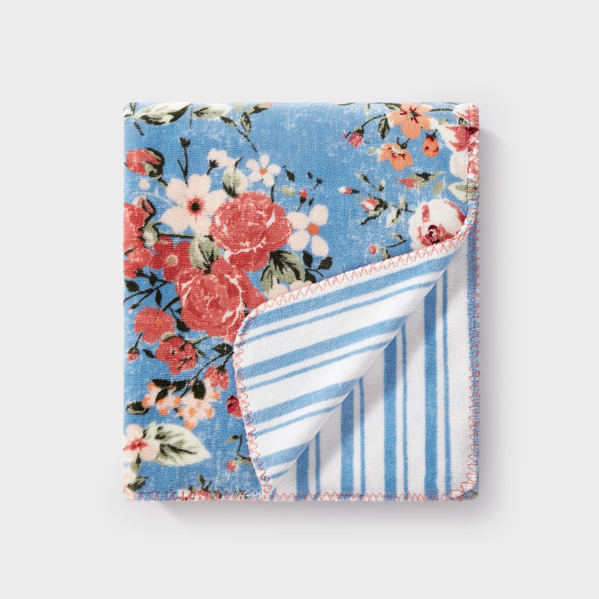 Floral Reversible Throw Blanket, Coco Flannel Bed Blankets for Women Gifts