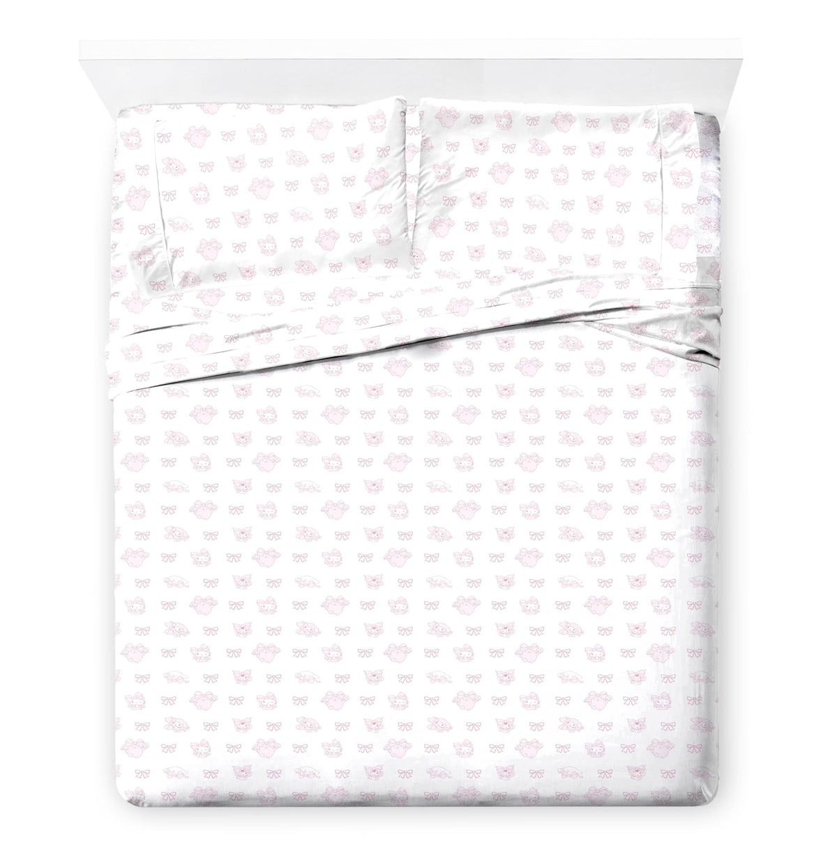 Jay Franco Comforter Set Includes Sheets and Pillow Covers - Soft and Cozy Bed Set for Stylish Room Decor, Official Licensed Bedding, Multi - Hello Kitty, 7 Piece Queen