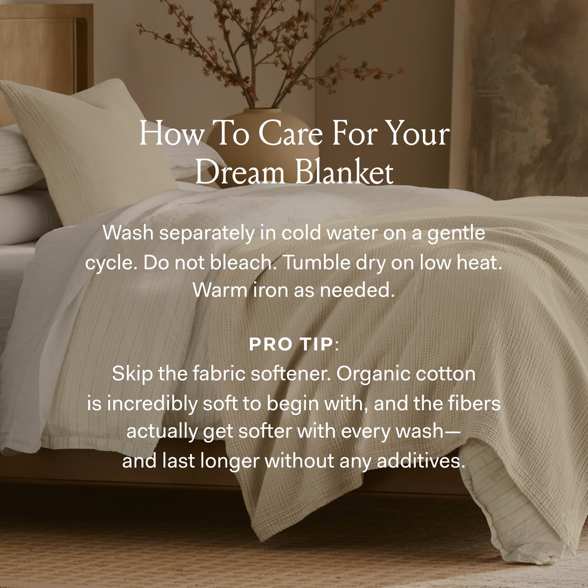 BOLL & BRANCH Dream Bed Blanket - King/Cal King, Mist - Luxury 100% Organic Cotton - Soft, Lightweight and Breathable - Cloud-Like Touch