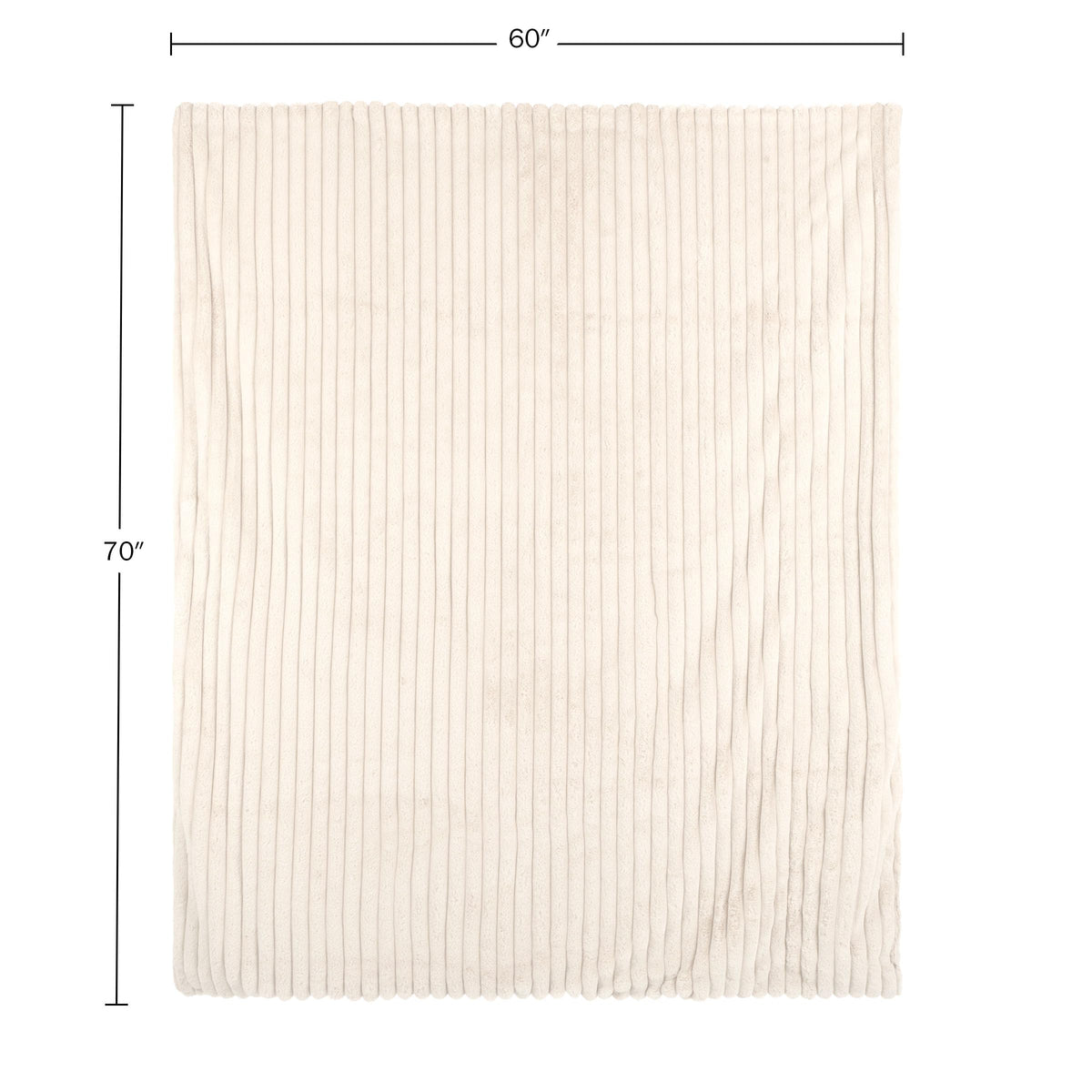 Lavish Home Faux Fur Throw Blanket - 60x70-Inch Twin Blanket for Couch, Bed, or Chair - Soft Throw with Plush Faux Rabbit Fur and Warm Sherpa for Living Room, Bedroom, and Home Decor (Ivory)