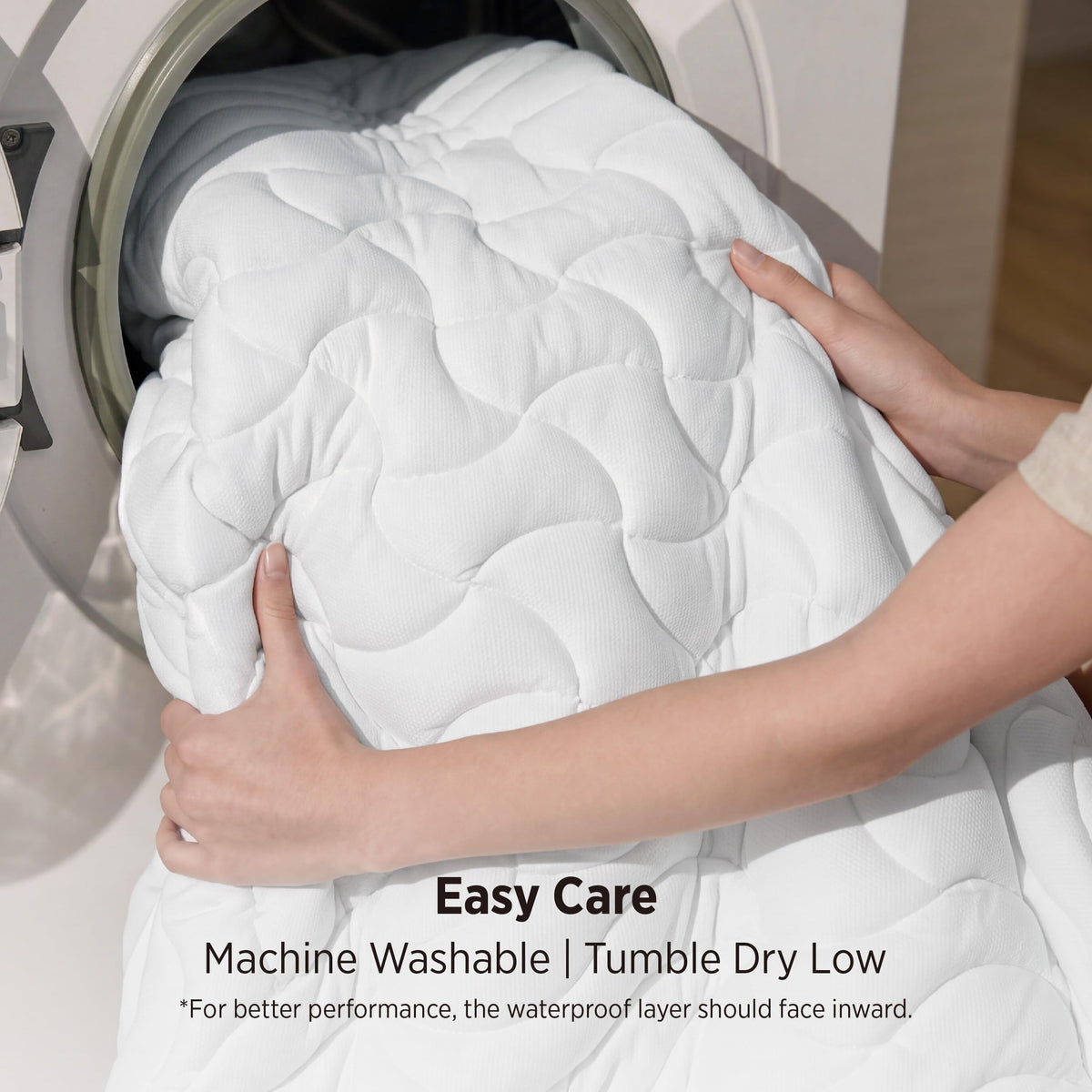 Bedsure King Size Mattress Protector Waterproof - Quilted Fitted Waterproof Mattress Pad Topper with 8-21 Inches Deep Pocket, Noiseless Bed Cover Padded, Machine Washable,White, 78x80 Inches