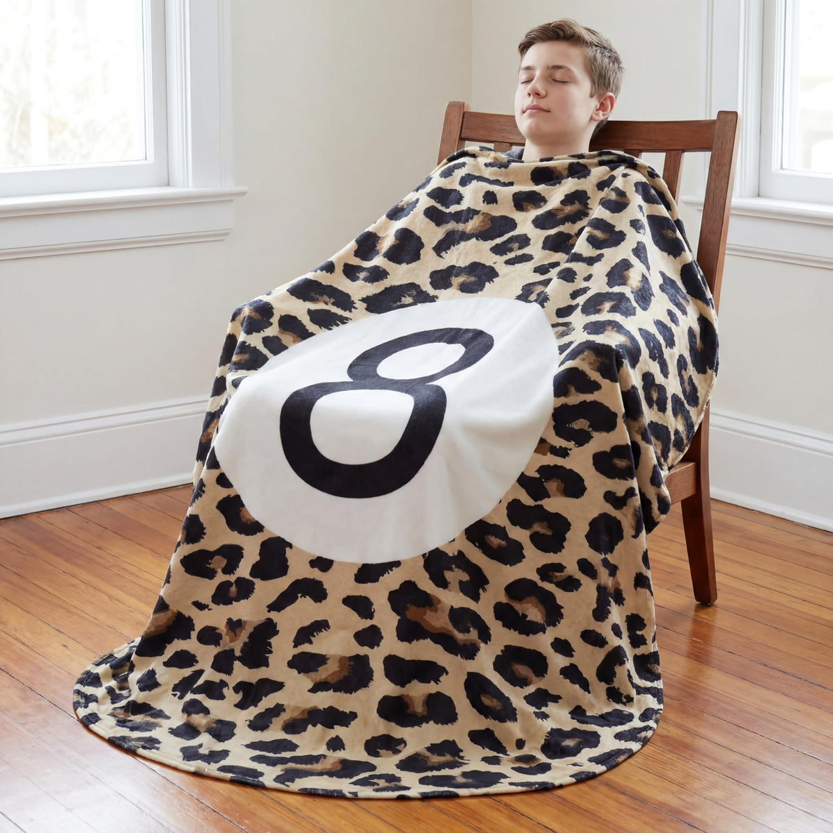 Lumina Garden Cheetah 8 Ball Throw Blanket, 60" Round Leopard Print Blanket Fleece Soft Cozy Fluffy Plush Couch Throw Area Rug Y2k Novelty Decor for Bed Sofa Bedroom Living Indoor Travel Home