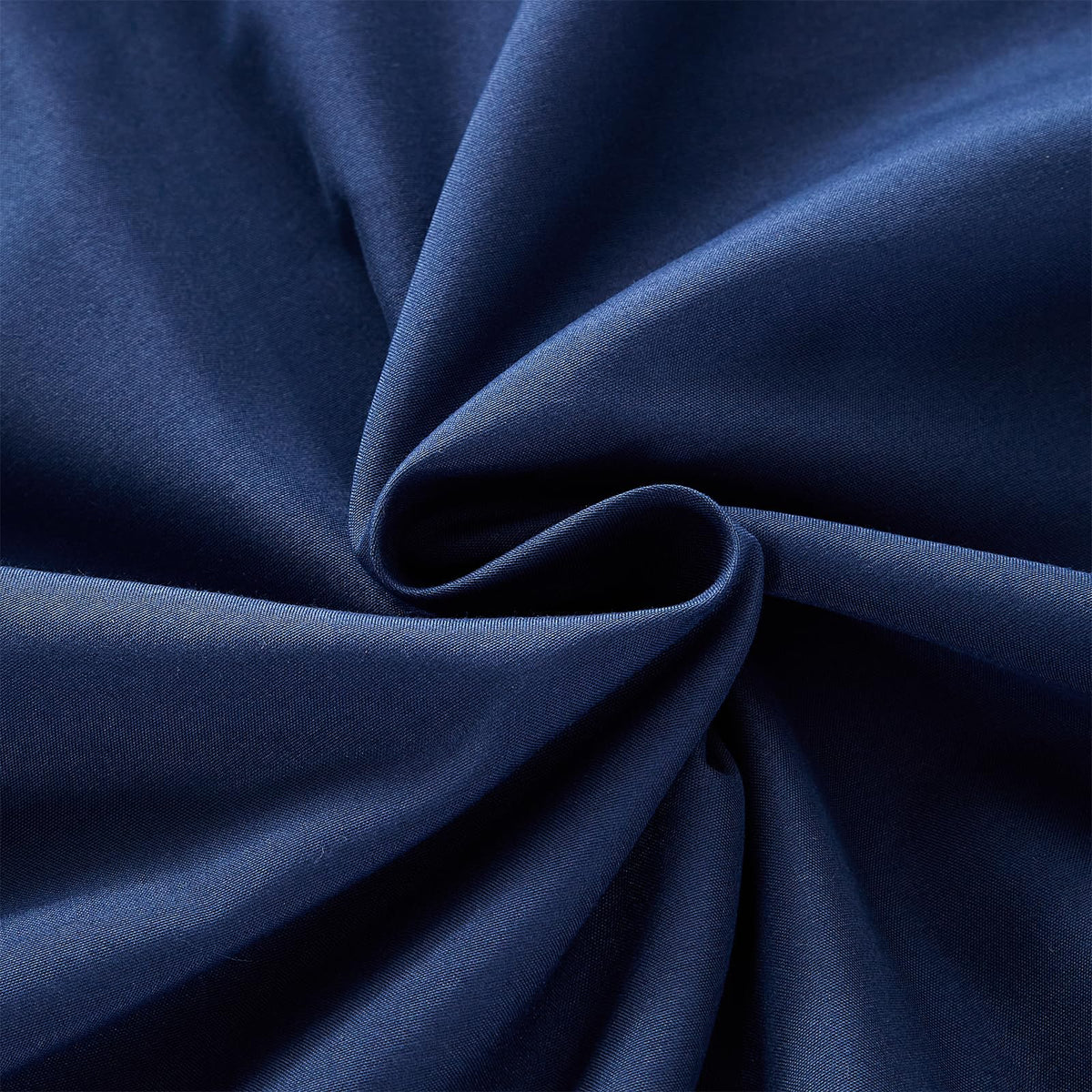 AiMay 6PC Sheet Pillowcase Set Deep Pocket Double Brushed Microfiber Soft Durable Solid Color Wrinkle Free 1 Flat Sheet 1 Fitted Sheet 2 Pillowcases 2 Pinch Plated Pillowcases(Navy Blue, Queen)