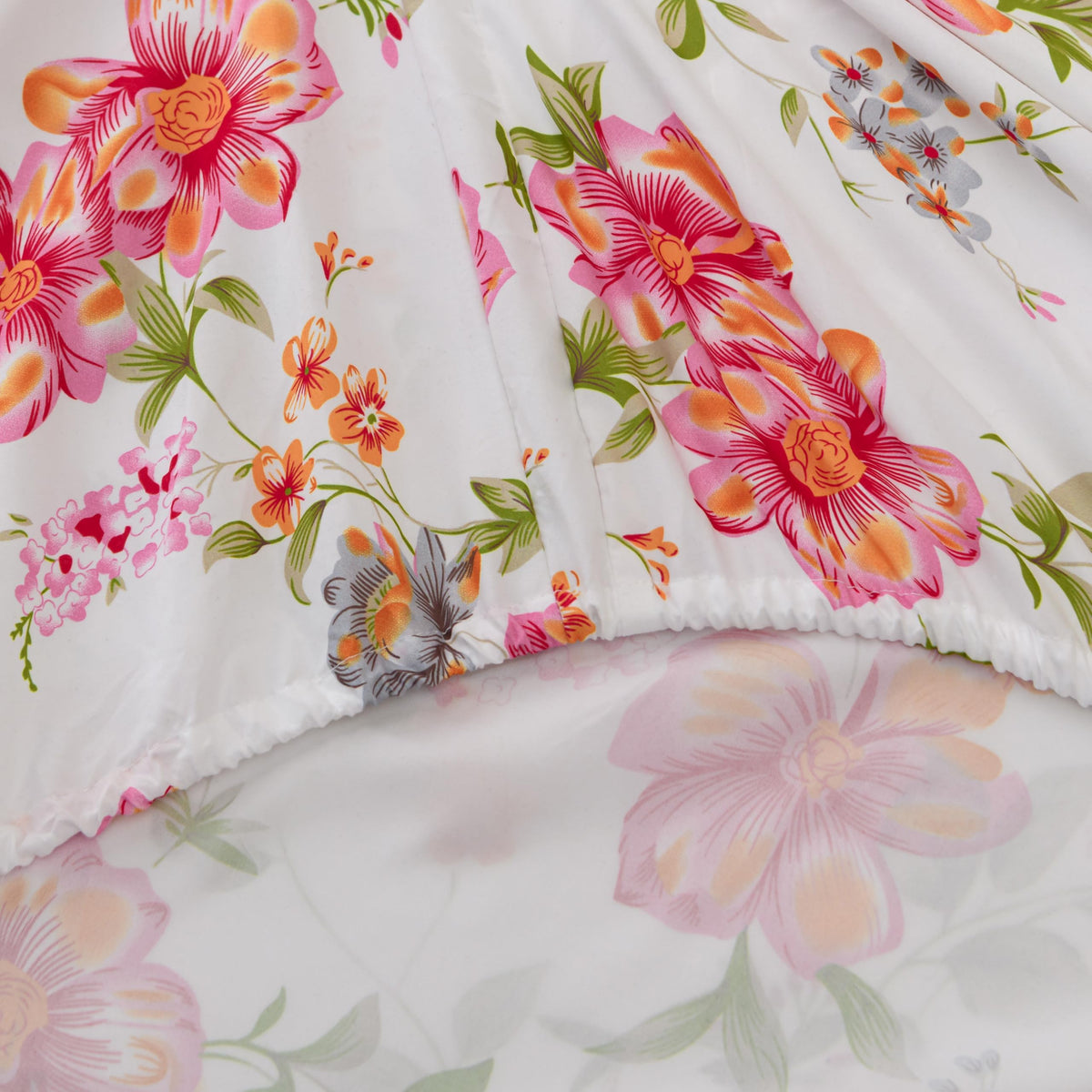 Spirit Linen Home 6-Piece Queen Size Bed Sheet Set - Deep Pocket, Floral Print Design, Soft and Breathable Bed Sheets, Microfiber Material, Includes 1 Fitted, 1 Flat, 4 Pillowcases - Pink/Green Floral