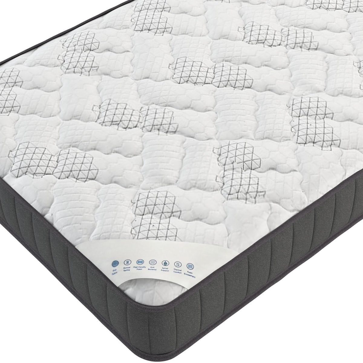Ottomanson Twin XL 9" Hybrid Mattress - Firm - Made in USA - Individually Pocketed Coils & CertiPUR-US Foam - Fiberglass-Free - Bed in a Box