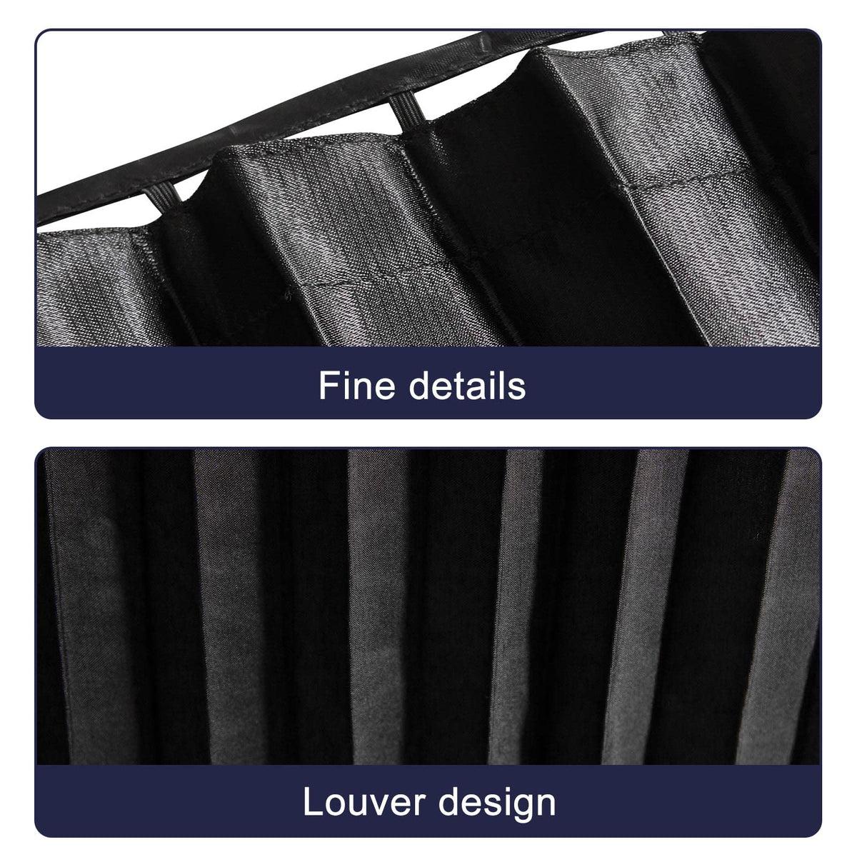ZATOOTO Car Side Window Sun Shades - Privacy Magnetic Black 2 Pcs Covers Blinds Curtains - Auto Accessories Sunshades Keeps Cooler Screen for Baby Sleeping