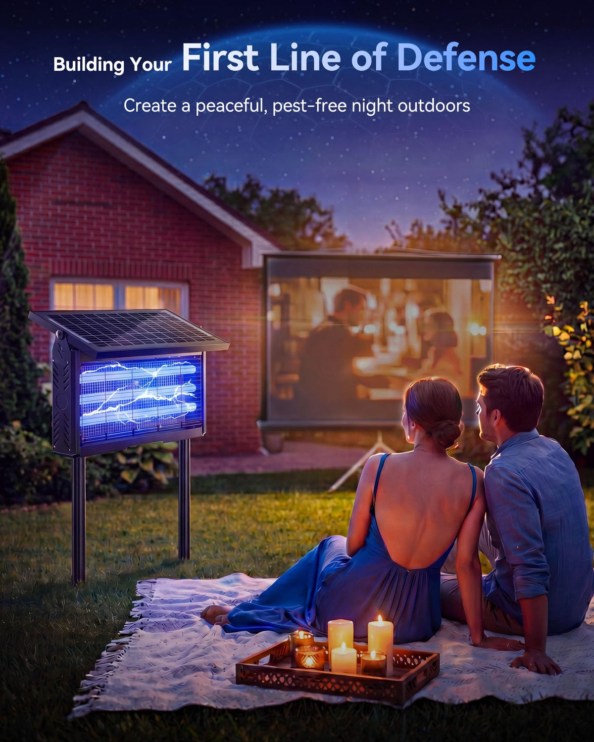 ππππ ππ©π π«ππππ 3 Tubes Solar Bug Zapper Outdoor, Mosquito Zapper Waterproof Electric Fly Zapper Rechargeable Mosquito Killer, Cordless Fly Insect Trap for Yard, Patio, Home, Garden, Camping