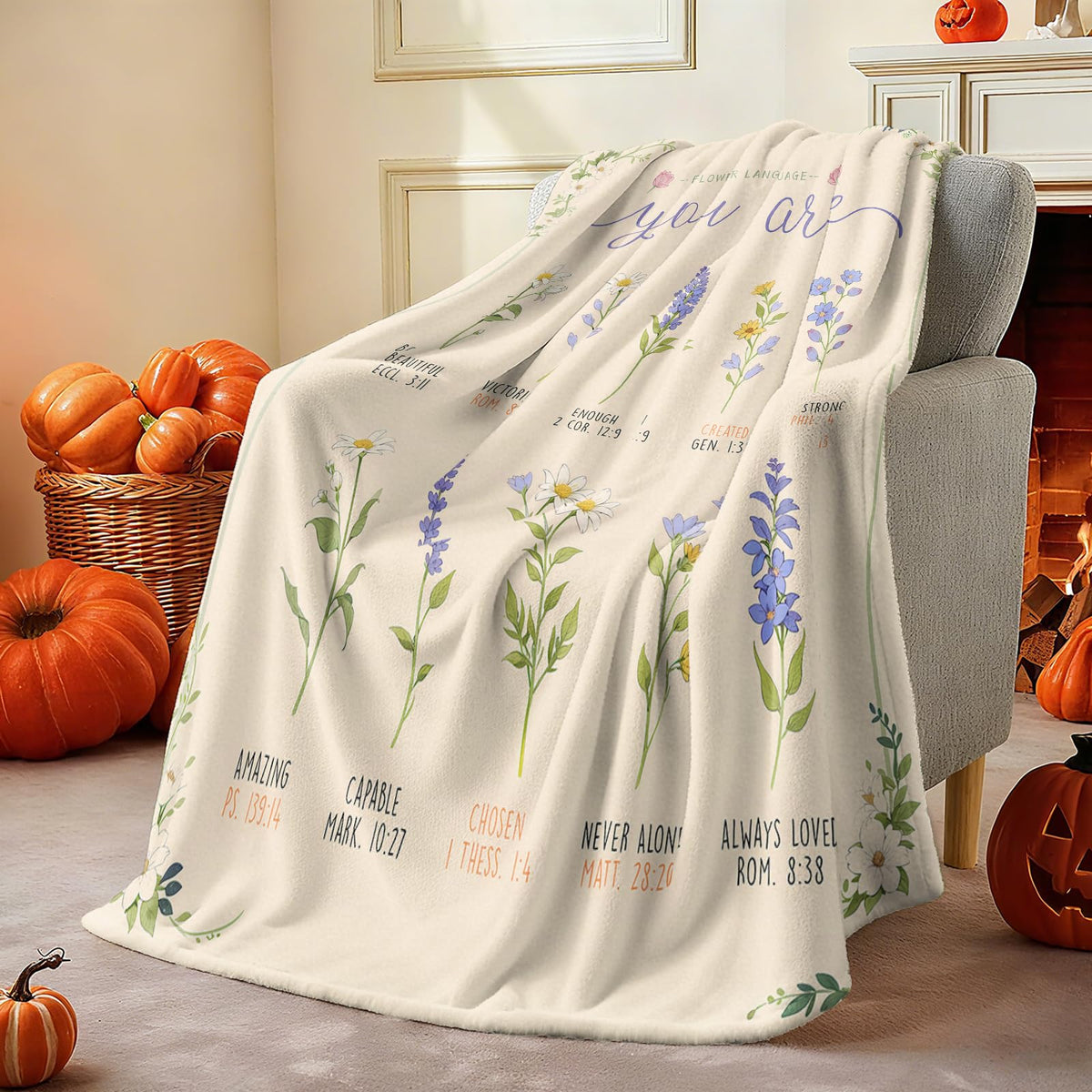 COMFAR Christian Gifts for Women Faith, Inspirational/Religious/Spiritual Gifts for Adults, Soft Throw Blankets for Women/Men, Personalized Blankets for Adults 40"x 50"