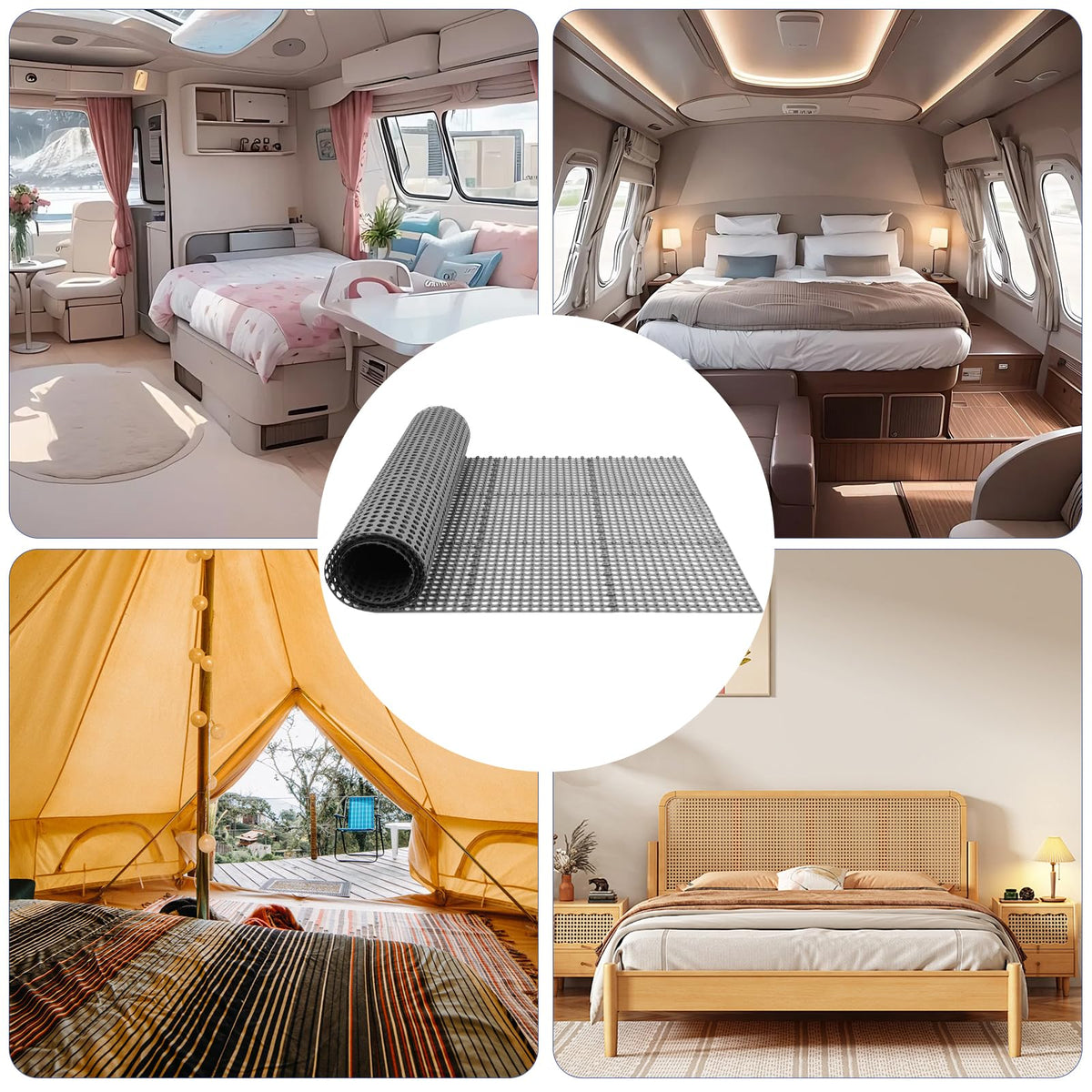 Plactic Mattress Underlay RV Mattress Underlay Moisture Barrier Under Mattress Pad for RV Boat Camper Creating The Bed Air Dry and Flow (Twin)