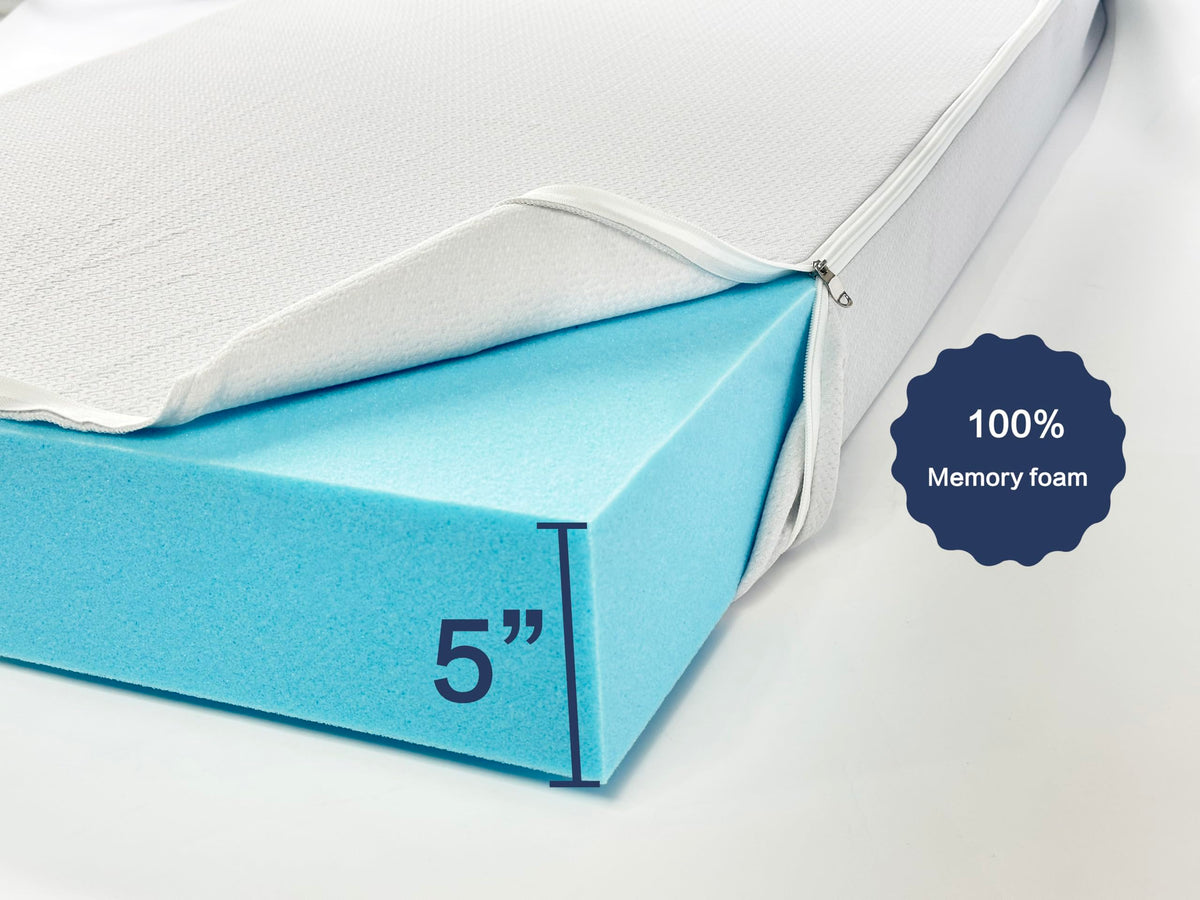 weeonekids Toddler Bed Mattress Child Bed Mattress for Kids Standard Crib Size Mattress, 100% Memory Foam (Mattress)