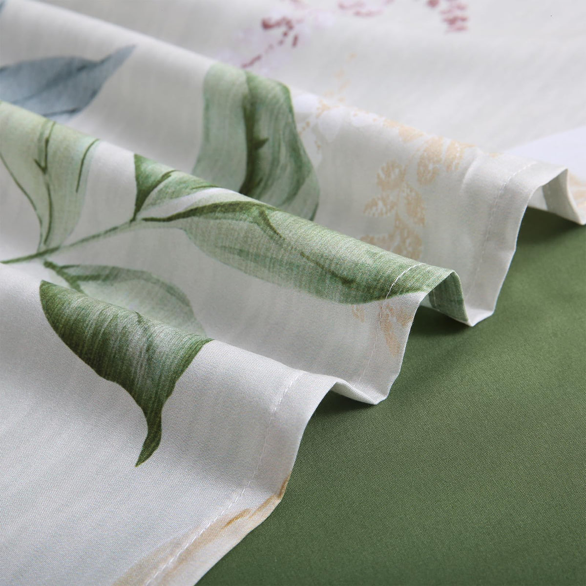 LONAVA Botaincal King Size 6 Pcs Sheet Set, Breathable Microfiber Deep Pocket Forest Green Fitted Sheets, Comfy & Breathable Patterned Flat Sheets,4 Gentle Soft Pillowcases, Lavender