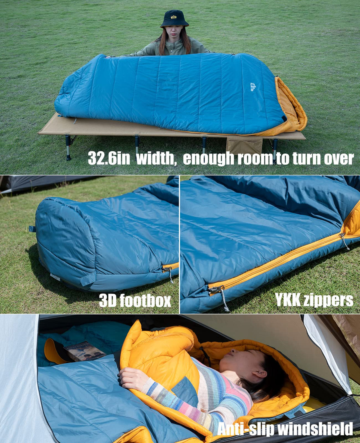 iClimb 1 Hooded 3M Thinsulate Insulation Warm Blanket and 1 3M Thinsulate Insulation Sleeping Bag, Ultralight Compact for Adults Outdoor Camping Backpacking Hiking