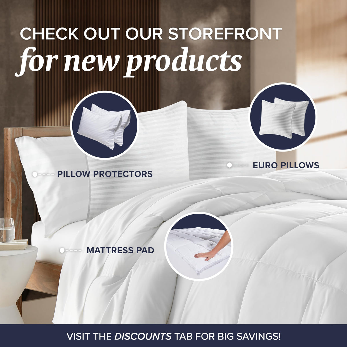 Beckham Hotel Collection Mattress Protector — Hotel-Grade Cotton Blend, Silent Waterproof Protection, Low-Profile Design That Preserves Mattress Feel, Twin