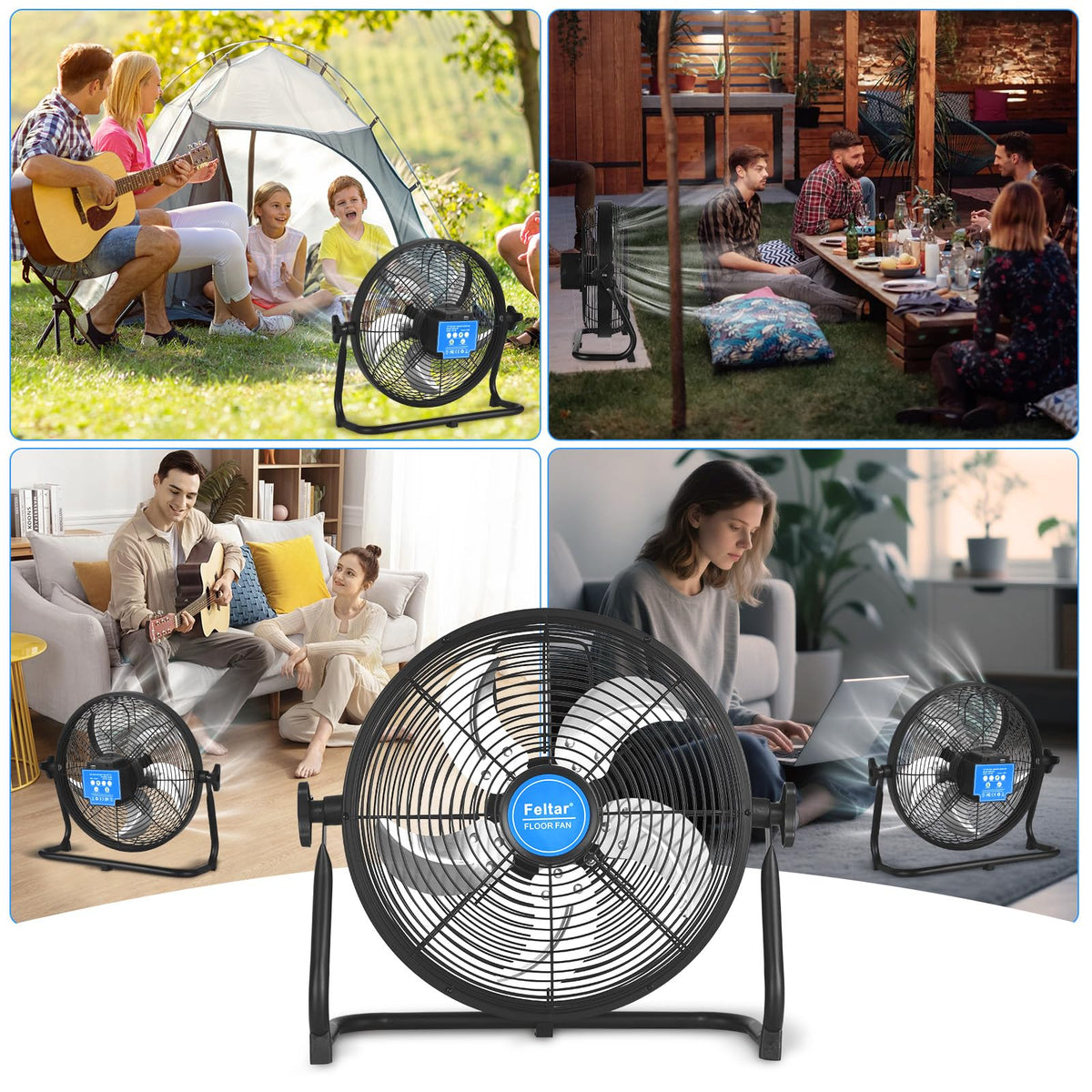 Feltar 16in Portable Solar Fan