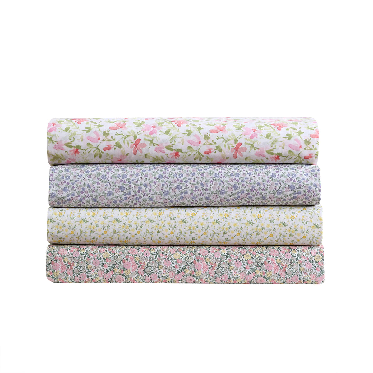 Laura Ashley - King Sheets, Cotton Percale Bedding Set, Lightweight & Breathable Home Decor (Lovestone Pink, King)
