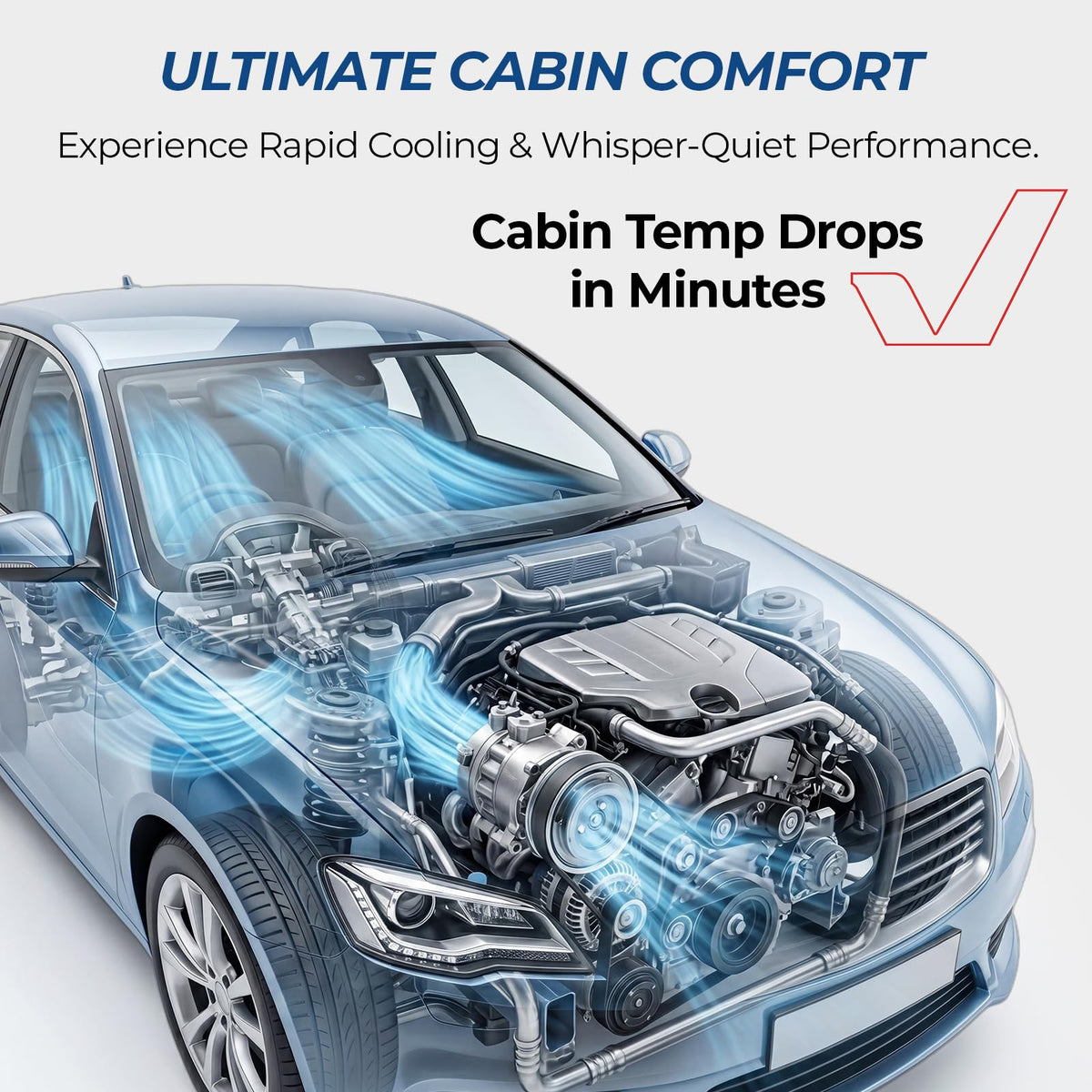 Zynrako A/C Compressor Compatible with 2012-2017 Hyundai Accent Kia Rio 1.6L, Air Conditioner Compressor Replacement, Clutch Not Included