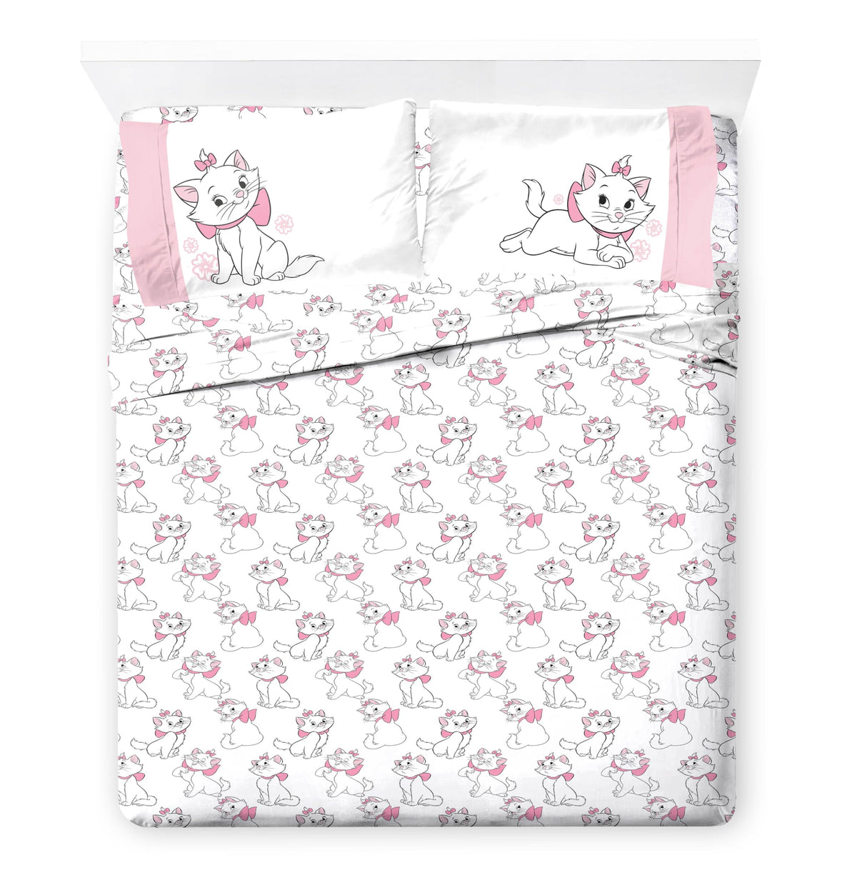 Jay Franco Kids Bed Set, White, Aristocats, 7 Piece Full