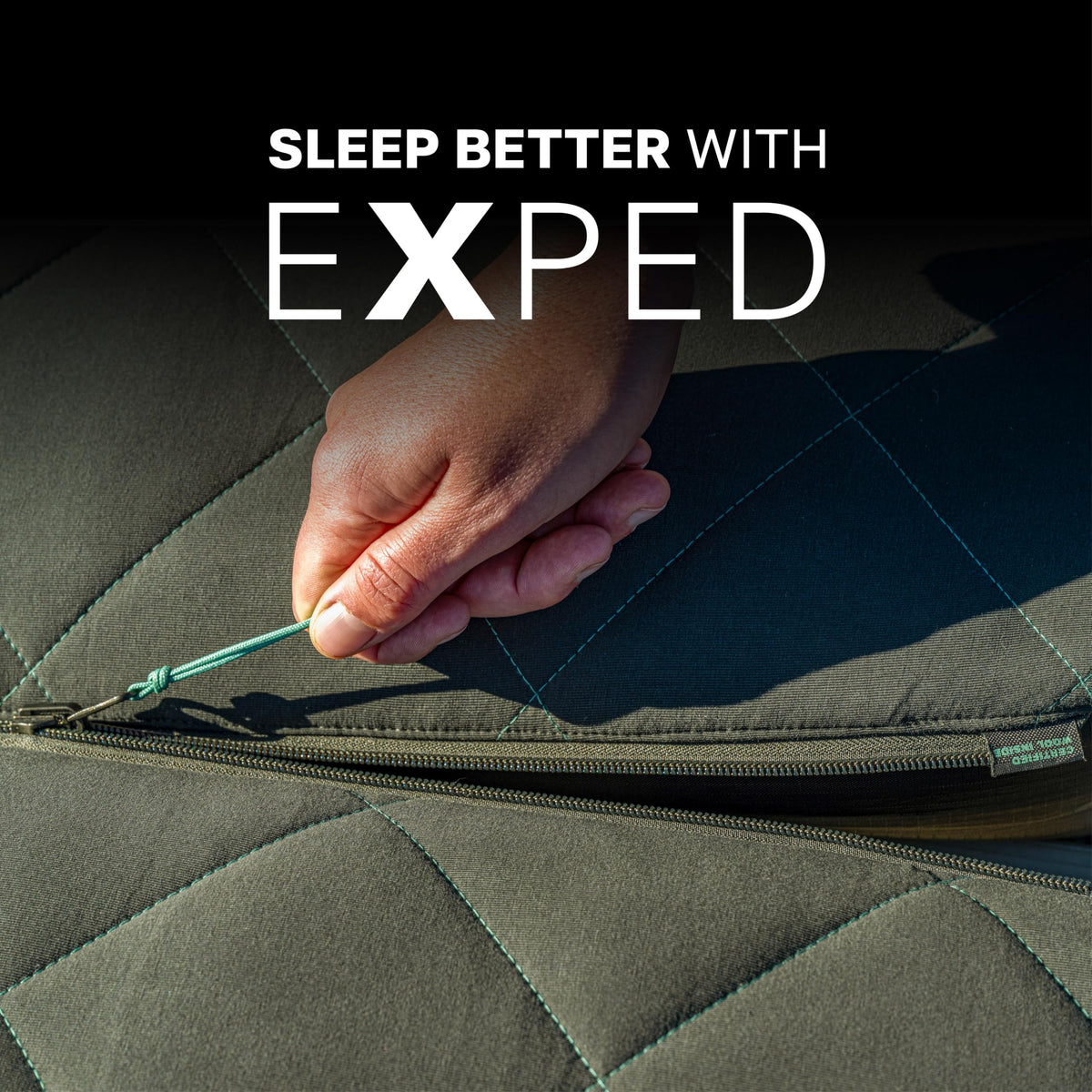 Exped MegaMat LuxeWool Cover, Organic Cotton and Wool Sleeping Mat Cover, Double Wide, Duo Medium