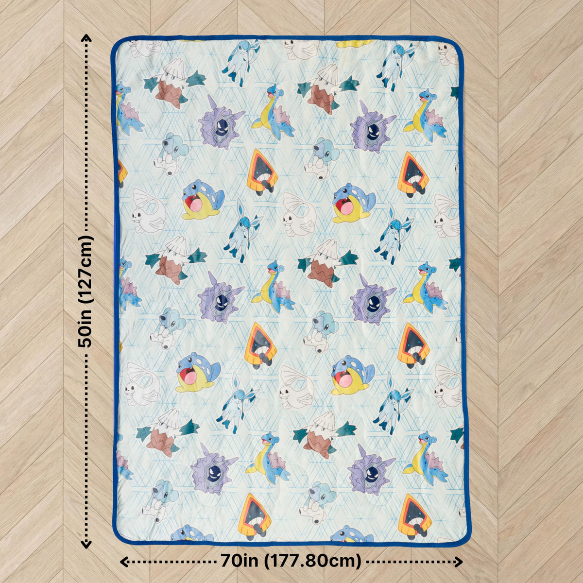 Pokemon Anime Gaming Cooling Throw Blanket for Hot Sleepers, 50 x 70 Inch Lightweight All-Season Throw, Soft Breathable Cooling Fabric for Couch, Bed, (Officially Licensed Product) by Franco Calm