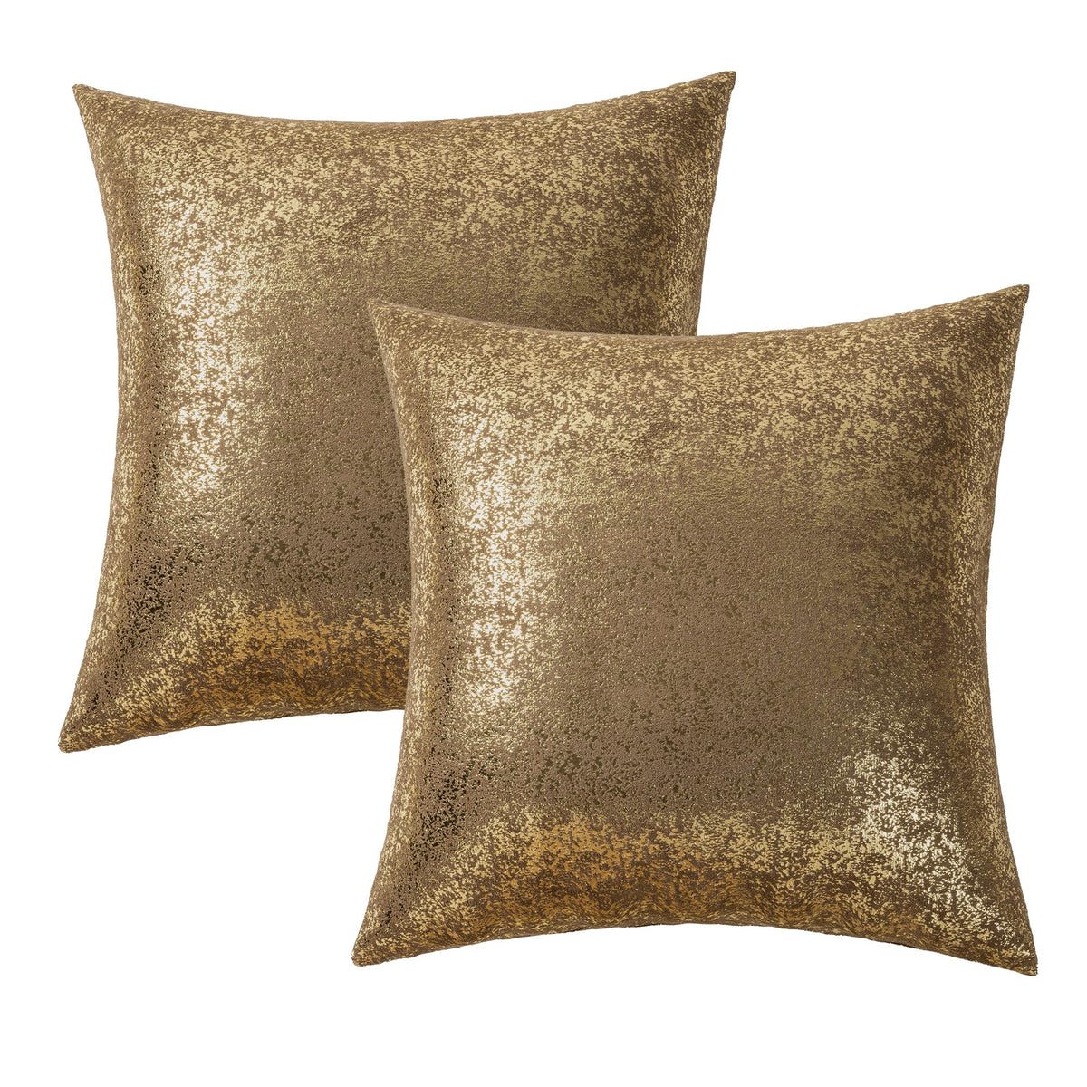 JELLYMONI Sparkling Decorative Pillow Covers Set of 2, Gold Glitter Throw Pillows Cover 20 x 20 Inch for Living Room Bed Sofa Couch, Morden Home Luxury Decor(20x20in,Gold Brown)