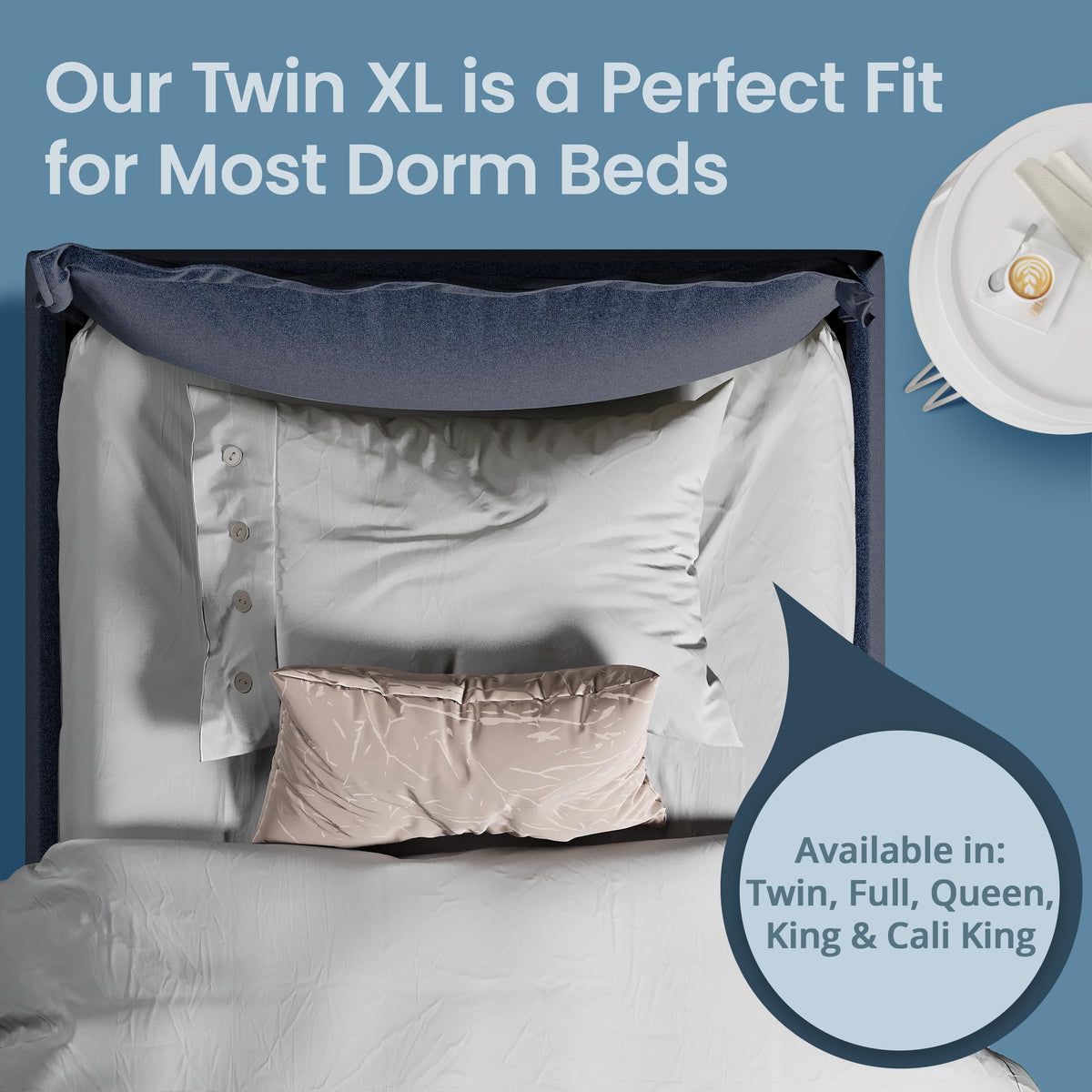 SafeRest Waterproof Twin Size Mattress Protector - Fitted with Stretchable Pockets - Machine Washable Cotton Blend Mattress Cover for Bed