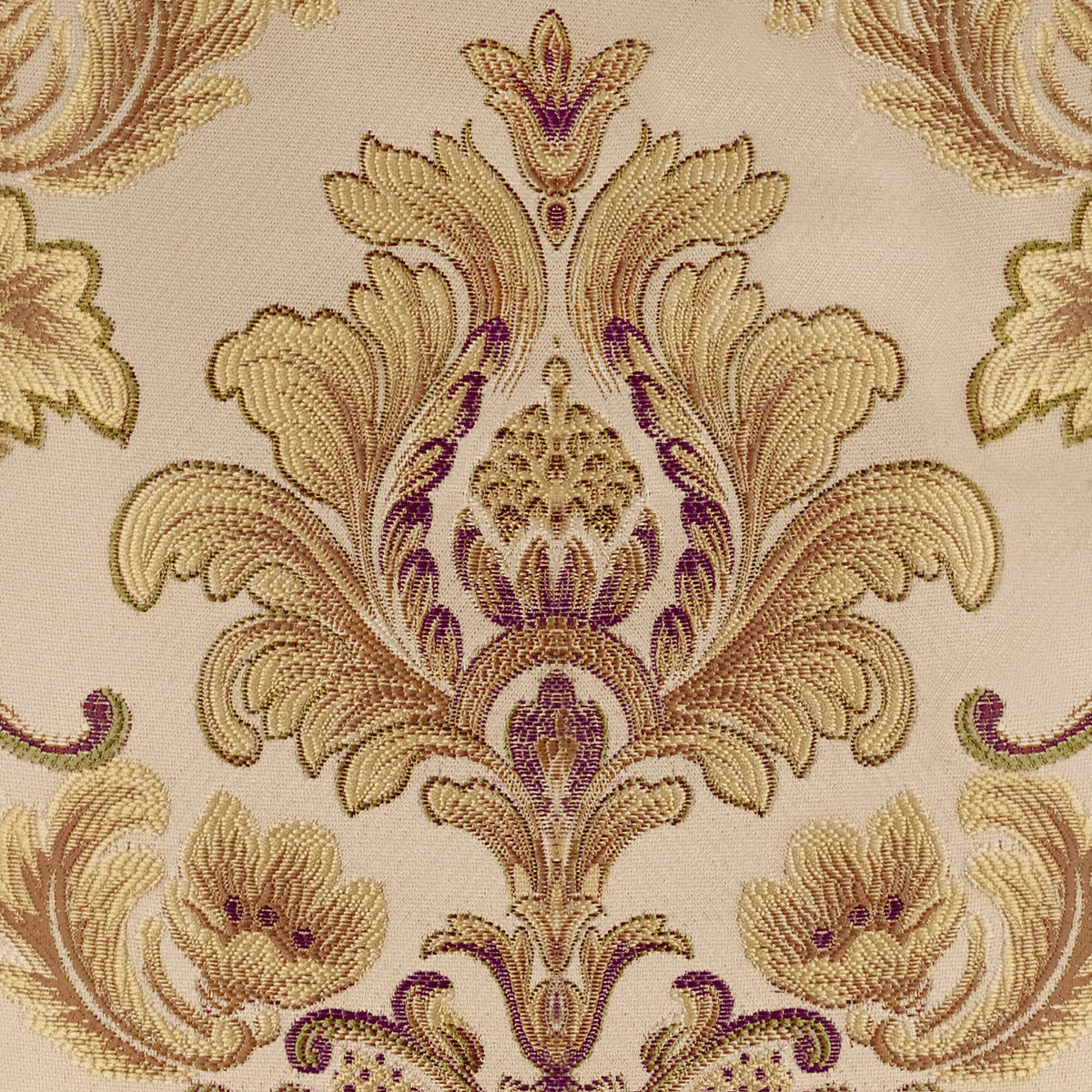 Loom and Mill Luxury Rectangle Tablecloth 60 x 84 Inches, Elegant Damask Golden Floral Table Cover with Handmade Tassels for Dining Table Banquets Decorations(Beige, 60"x84")