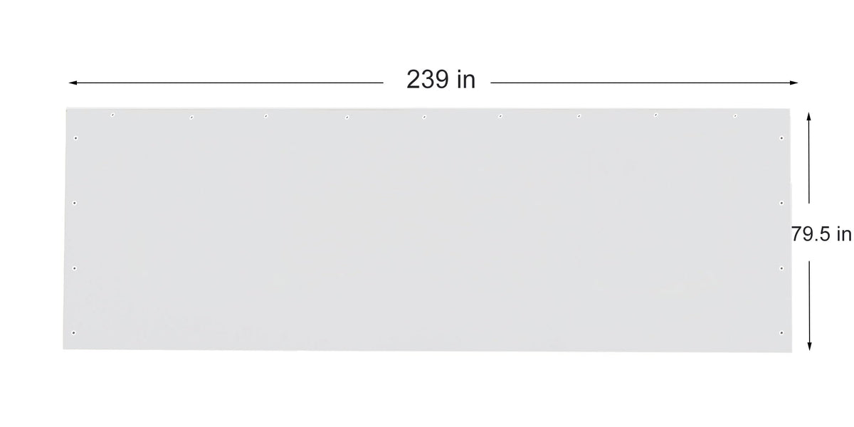 Rutile 10x20 Carport Replacement Sidewall, 180G PE Waterproof & UV Protected Sidewall Cover (White, Sidewall kit Panel Set of 4 w/o Mesh Windows)