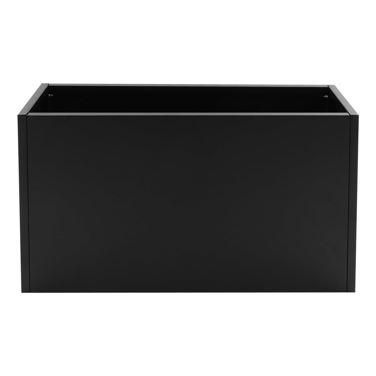 Black Rectangular Planter Outdoor with Insert Shelf, Tree Planter Pot Steel Large Tall Rectangular Planters for Outdoor Plants 38*12*24In Black Planter Box for Patio, Deck, Yard, Garden