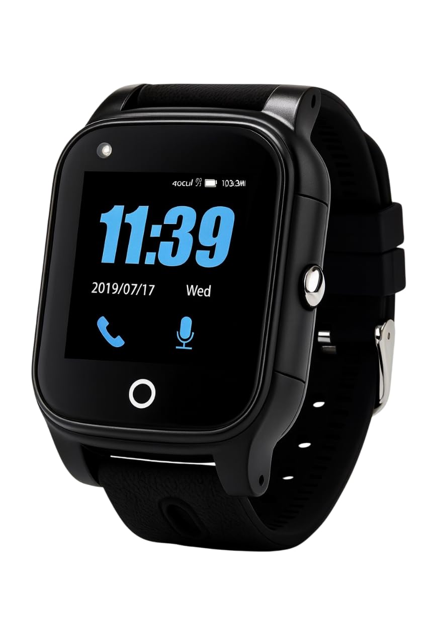 SkyAngel911Wrist Smart Medical Alert Watch – No Contract, One-Time Cost, Fall Detection + 911 Call from Wrist, Waterproof Health & Safety Watch, 2-Way Voice, Emergency Assist for Seniors & Adults