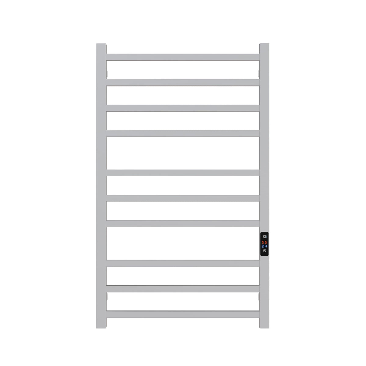 SATOH Towel Warmer for Bathroom Heated Towel Rack Wall Mounted Electric Drying Rail with Plug-in Installation & Timer Stainless Steel Hot Towel Warmer - 88cm x 53cm (Polished Chrome)