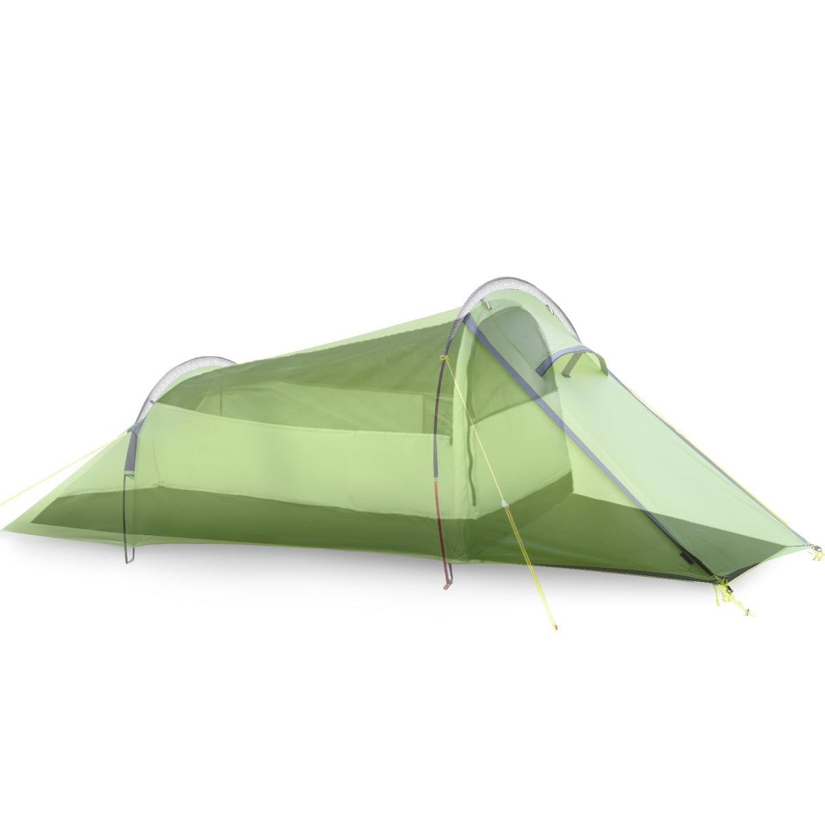 Night Cat Ultralight Tunnel Tent: Waterproof Lightweight Single People Backpacking Tent for Outdoor Camping Hiking Trekking with Double Layers Aluminum Poles and Footprint 1 Person Green