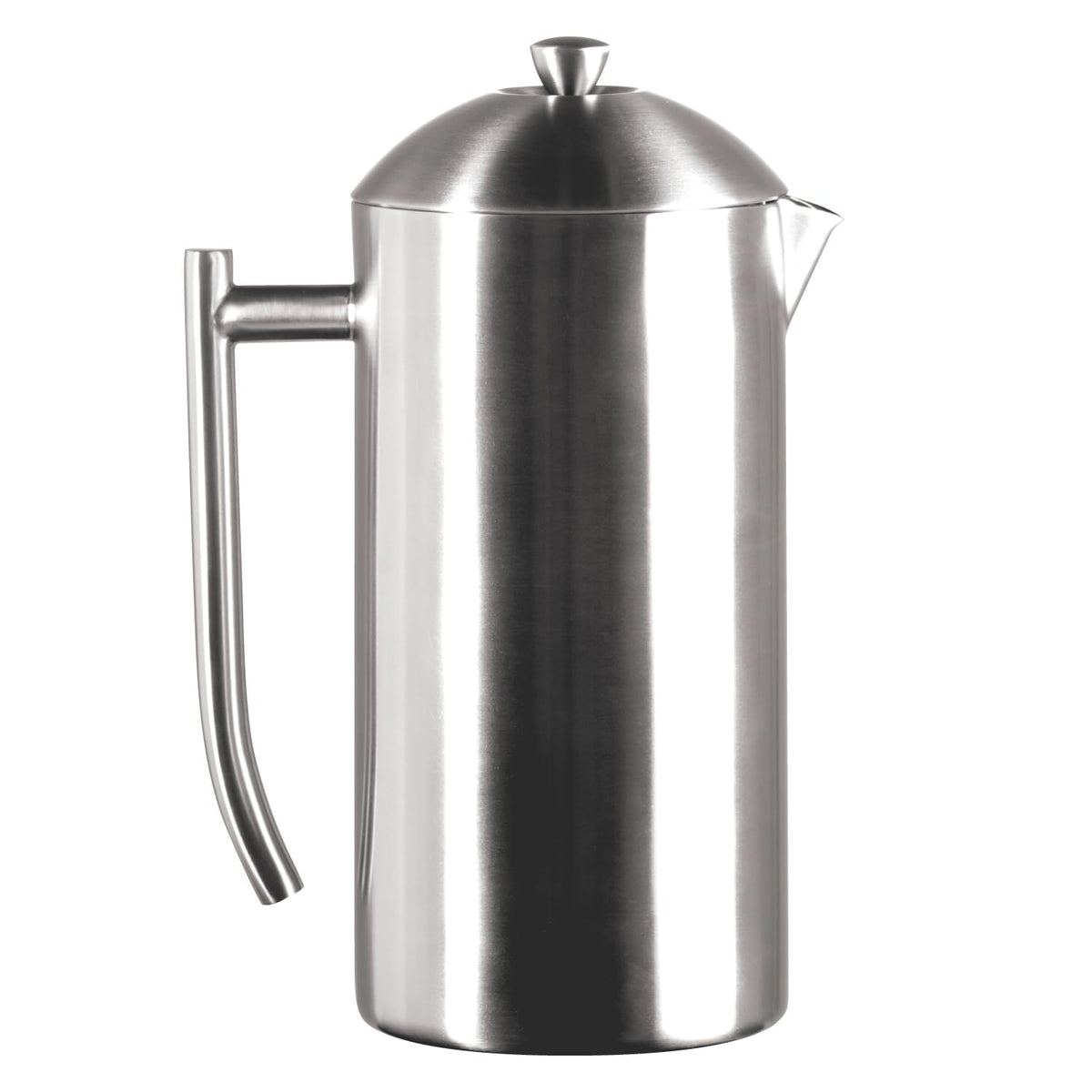 Frieling Coffee Press Stainless Steel French Press Coffee Maker - 44 oz, Brushed Stainless Steel - Double-Walled Insulated Zero Sediment Filter - For Home & Camping