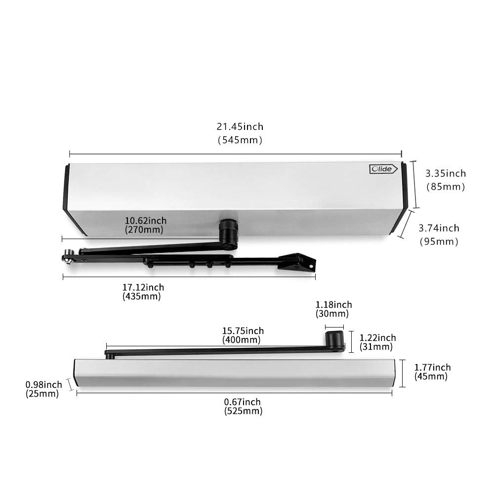 Olideauto DSW120 Swing Door Opener/Closer Residential/Commercial,Automatic Residential/Commercial Door Opener/Operator+2PCS Wireless Handicap Push Buttons