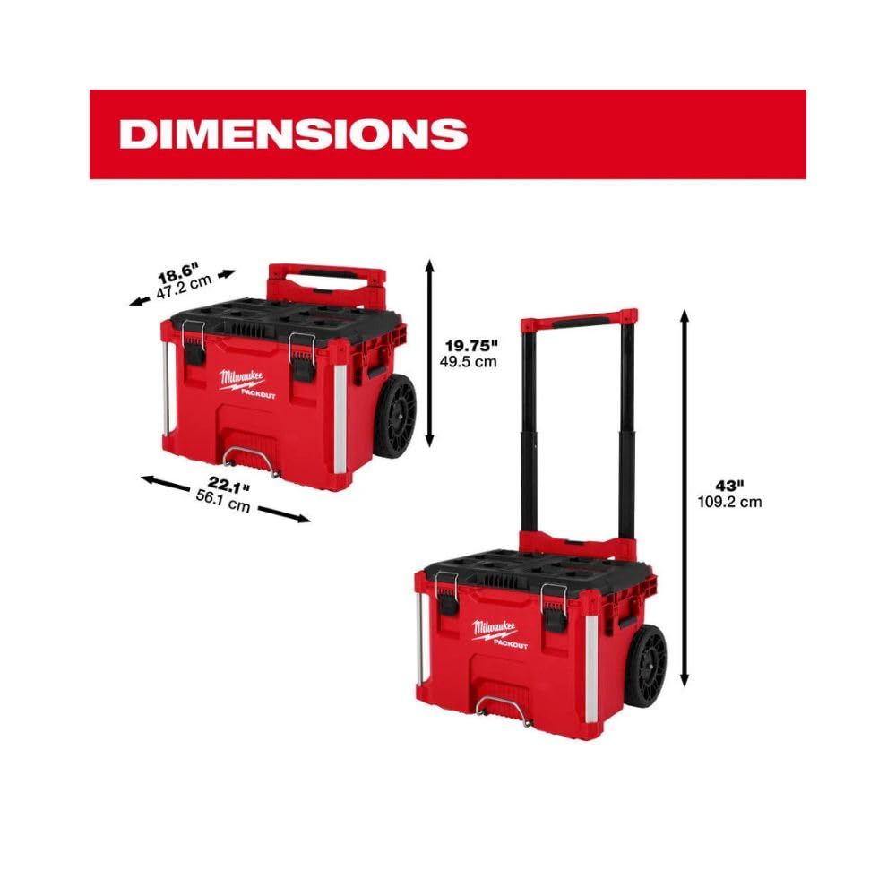 Milwaukee Electric - PACKOUT 10 Compact Portable Tool Box with ADJUSTA