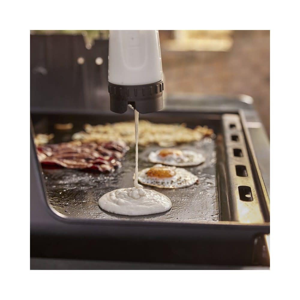 Weber Rust‑Resistant Outdoor Griddle Insert, Full‑Size – Pre-Seasoned Carbon Steel Griddle for Summit and Genesis 300 Series (3 Burners), Gas Grill Accessory