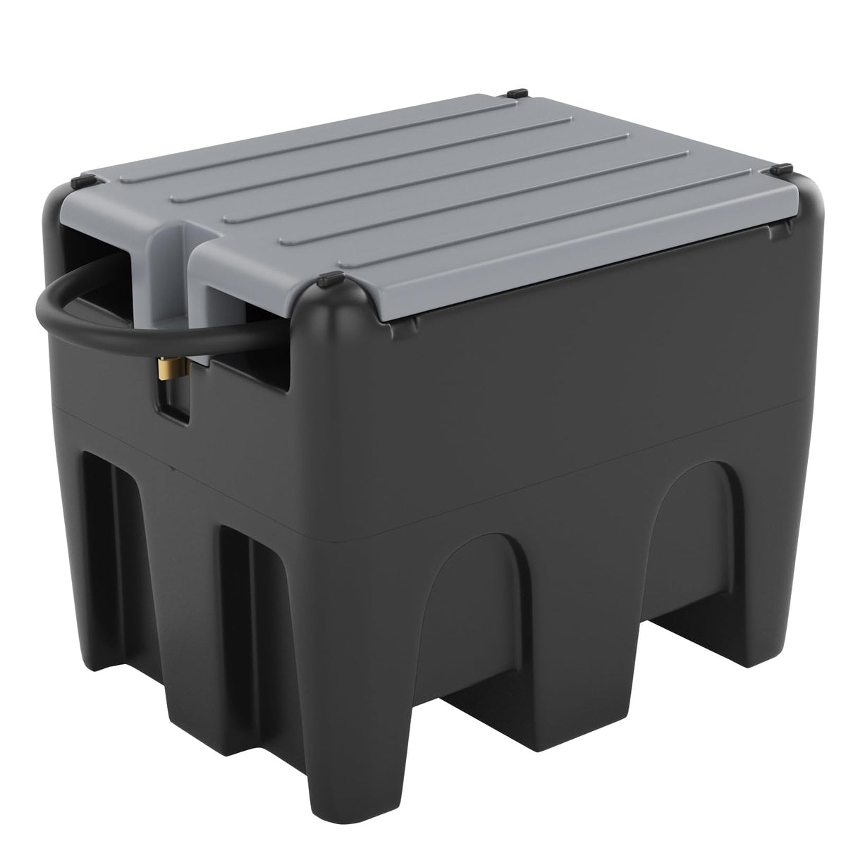 48 Gallon Portable Fuel Transfer Tank with 12V Electric Pump, 10GPM Flow, 13Ft Hose & Auto Nozzle – Diesel & Gasoline Transfer Tank for Trucks, Tractors, Boats, Generators – Black
