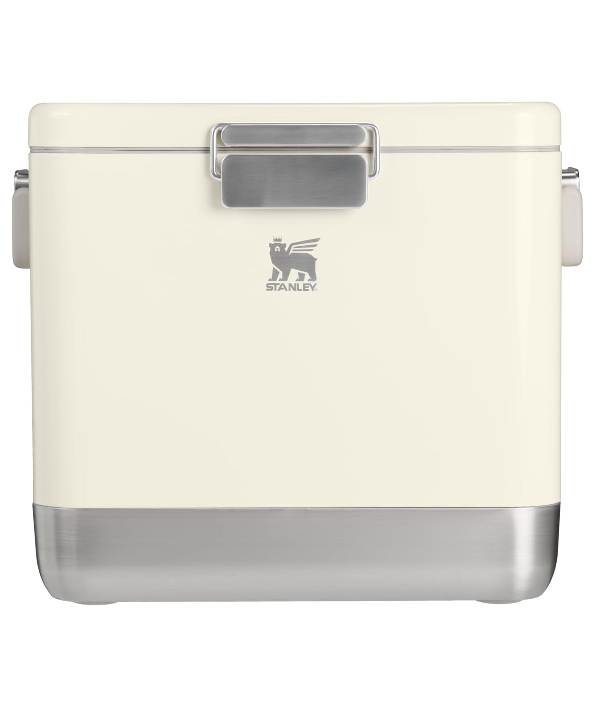 STANLEY Lifted Spirits™ Stainless Steel Cooler | Vacuum Insulated Hard Cooler | Leakproof VaultSeal™ Latch | Premium 18/8 Recycled Stainless Steel | BPA-Free | 55 qt | Cream Gloss