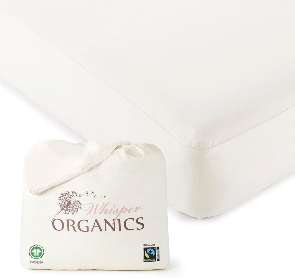 Organic Waterproof Mattress Protector King Size - 100% Waterproof Mattress Pad with Quiet & Breathable Triple Layer Protection - Fairtrade & GOTS Certified Durable Machine Washable Design (King)