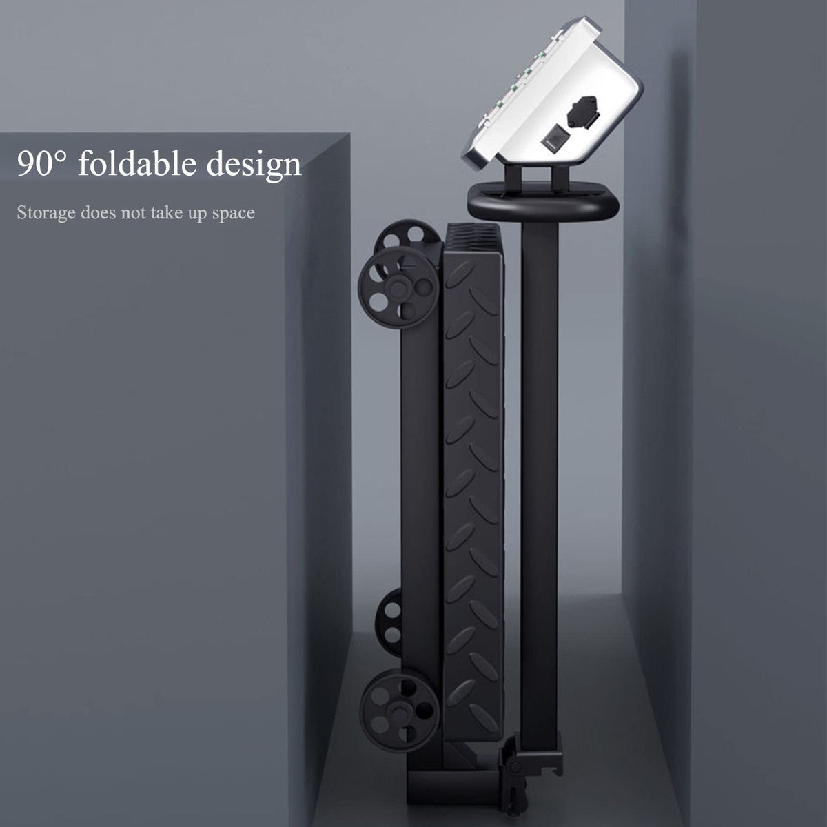 CXWAWSZ 660lb Industrial Floor Platform Scale with Wheels Computing Digital Scale with Accurate LB/KG Price Calculator High Definition Displa Foldable for Weighing Luggage Package Shipping Mailing