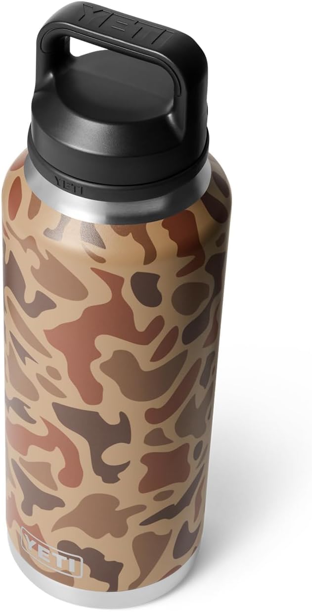 YETI Rambler 36 oz Bottle, Vacuum Insulated, Stainless Steel with Chug Cap, Wetlands Camo