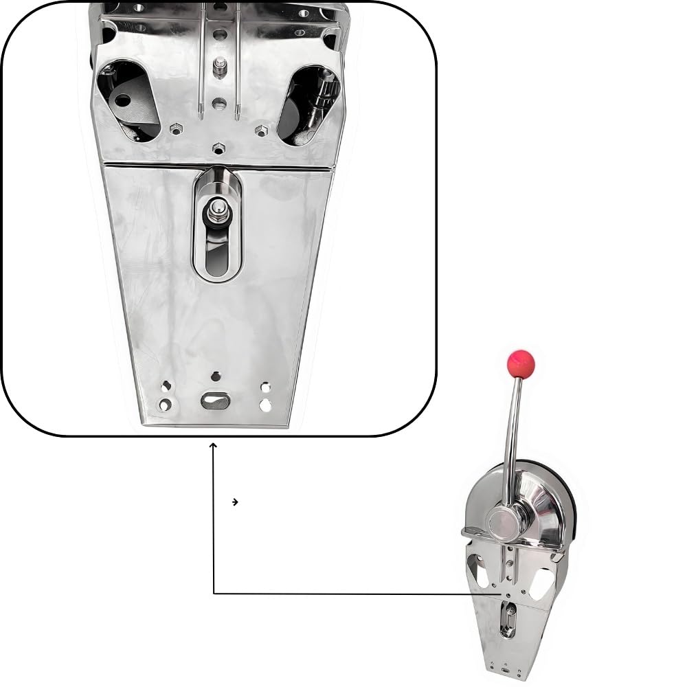 Zinc alloy control box installed on the top of the outer side of the ship for remote throttle control
