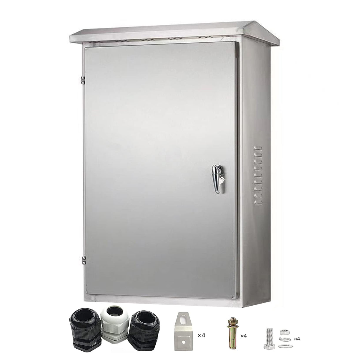 GERSIK Outdoor Stainless Steel Electrical Box Enclosure, IP65 Waterproof Junction Box, Weatherproof Nema Enclosure Box, Wall-Mounted Project Boxes for Electronics 31.5" H x 23.6" W x 7.87" D