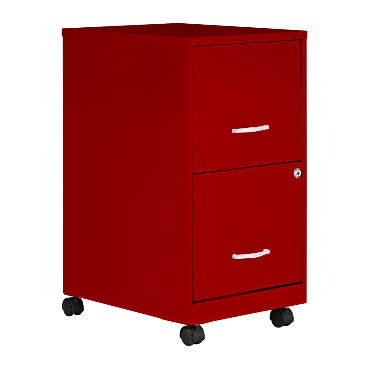 Lorell LYS SOHO File/File Mobile File Cabinet, Red
