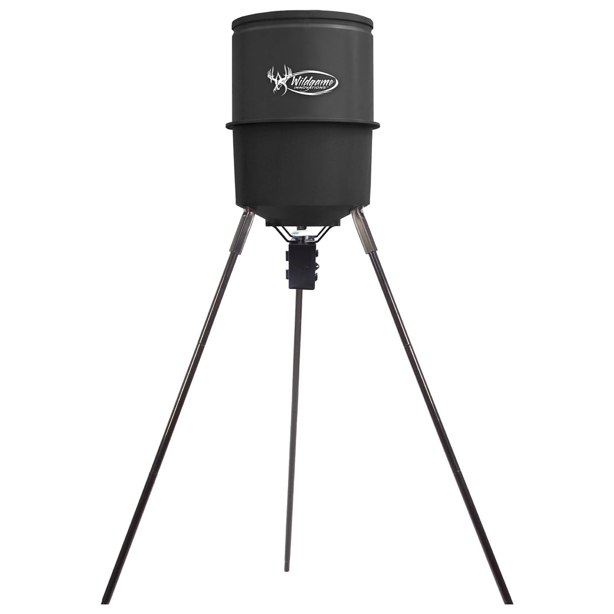 WILDGAME INNOVATIONS Quick-Set 270 lb Game Feeder with Digital Timer | Durable Tripod Corn/Pellet Hunting Feeder with 1-4 Available Feed Times & 30-feet Radius