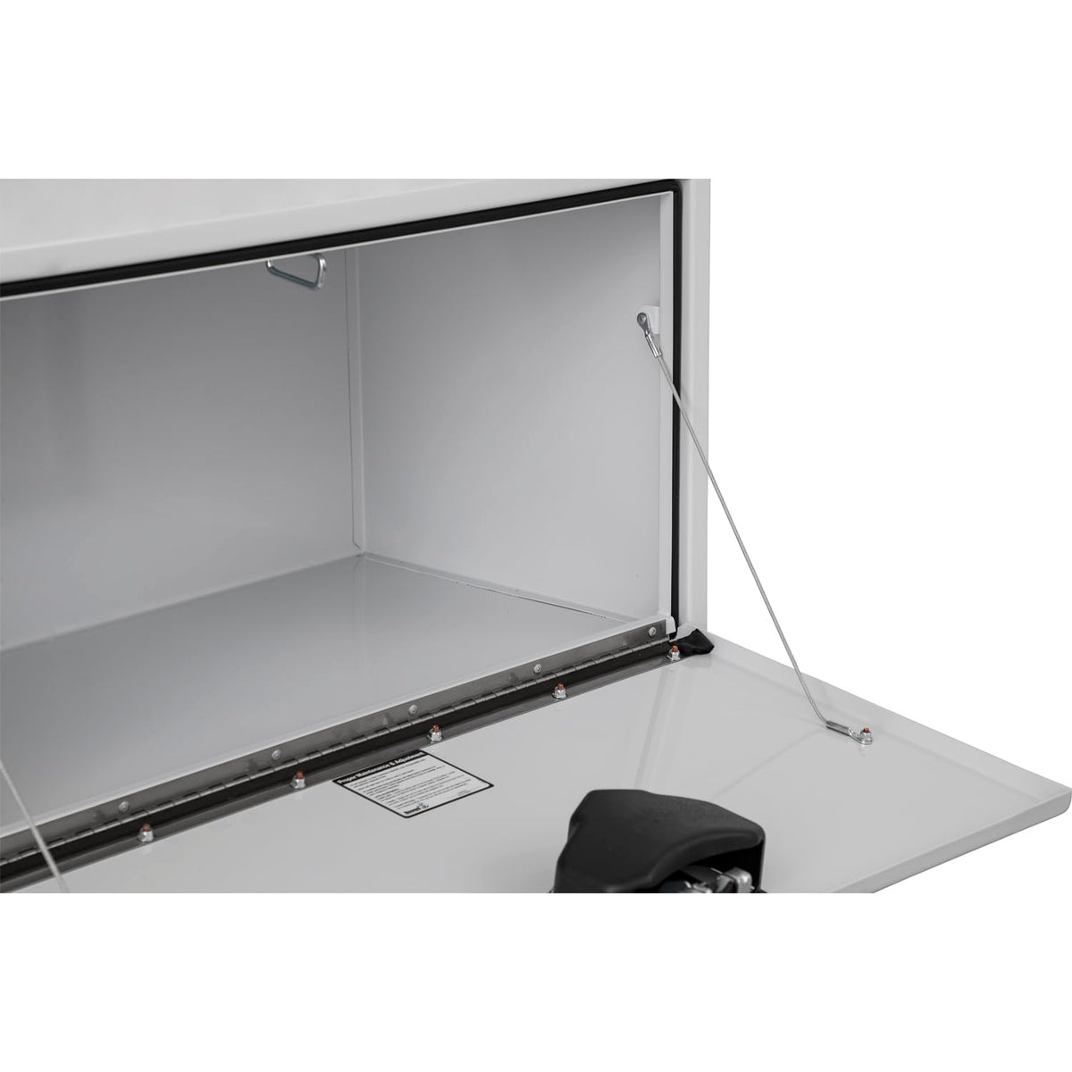 Buyers Products 1702200 Steel Underbody Truck Box with Lockable Paddle Latch, 18x 18x 48 Inch, for Work/ Utility Truck, Truck Storage and Organizer, Made in the USA, White
