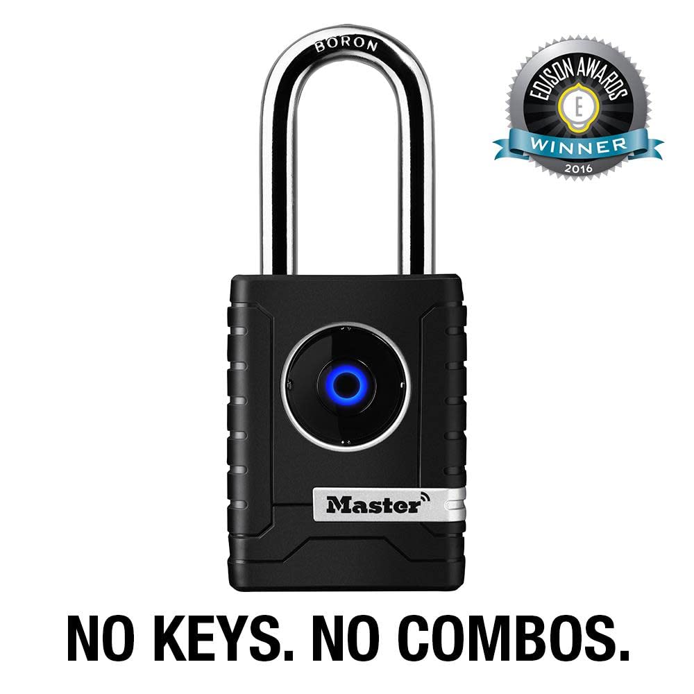 Master Lock Padlock, Outdoor Personal Use Bluetooth Lock, 2-7/32 in. Wide, 4401DLH