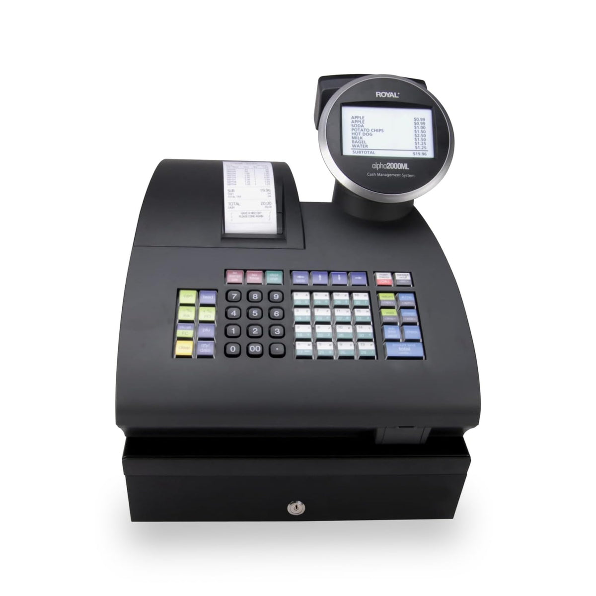Royal - Electronic Cash Register, 2000ML, Advanced POS System for Businesses, Ideal for Retail & Small Businesses (Refurbished)