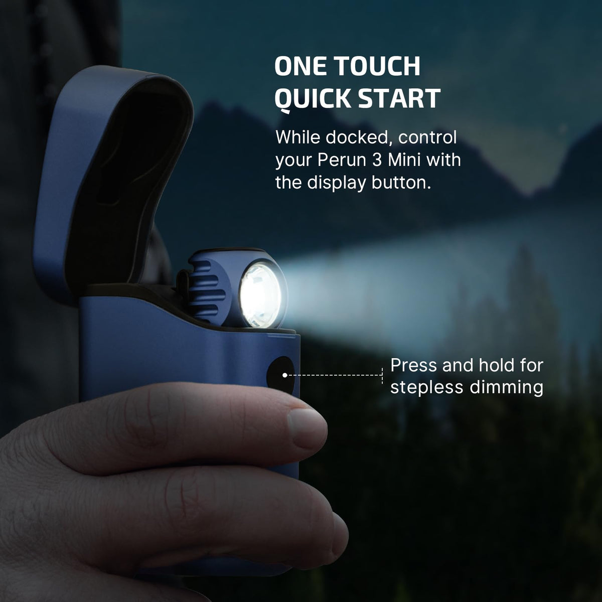 OLIGHT Perun 3 Mini Premium Headlamp 1250 Lumens Flashlight with Type-C Charging Box Bundle with Perun 3 Rechargeable Headlamp Flashlight