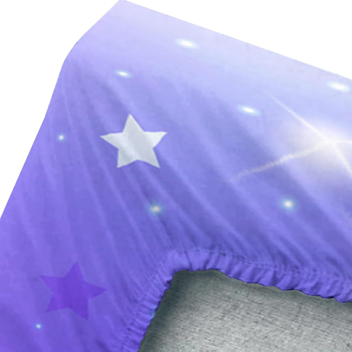 UEVBF Princess Bedding Cute Mermaid Pattern Twin Fitted Sheet Set,Star Jellyfish Ocean Themed Bedding Sets for Kids Toddlers Girls Boys Room Decor,1 Fitted Sheet + 2 Pillowcases.